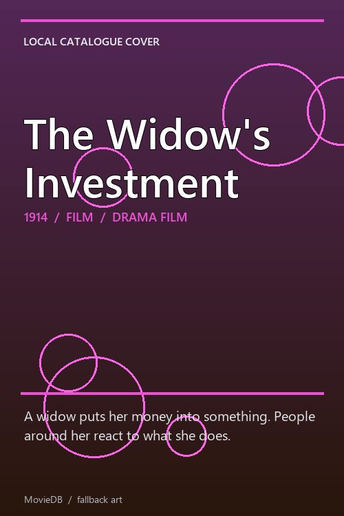 The Widow's Investment poster