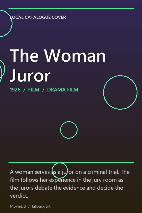The Woman Juror poster