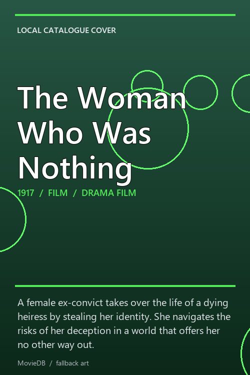The Woman Who Was Nothing poster