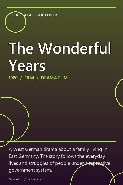 The Wonderful Years poster