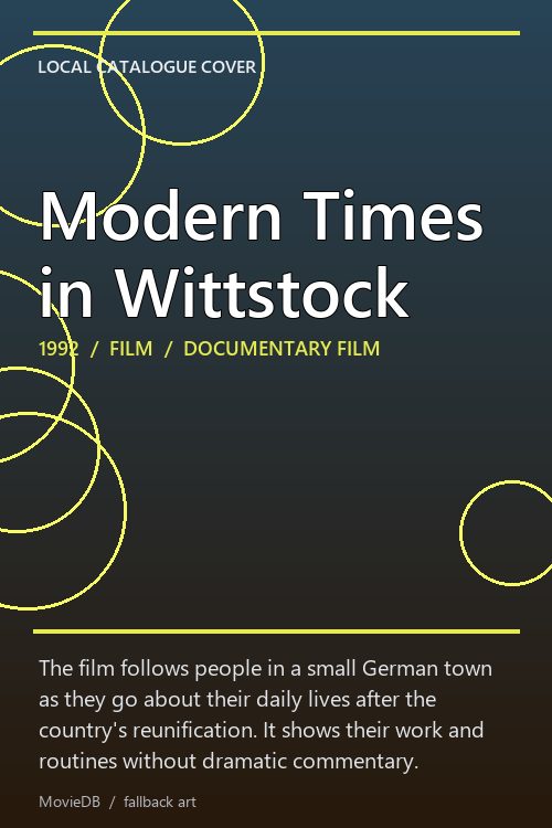 Modern Times in Wittstock poster