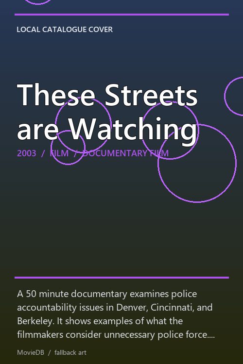 These Streets are Watching poster