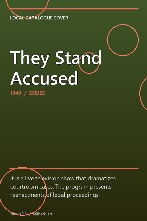 They Stand Accused poster
