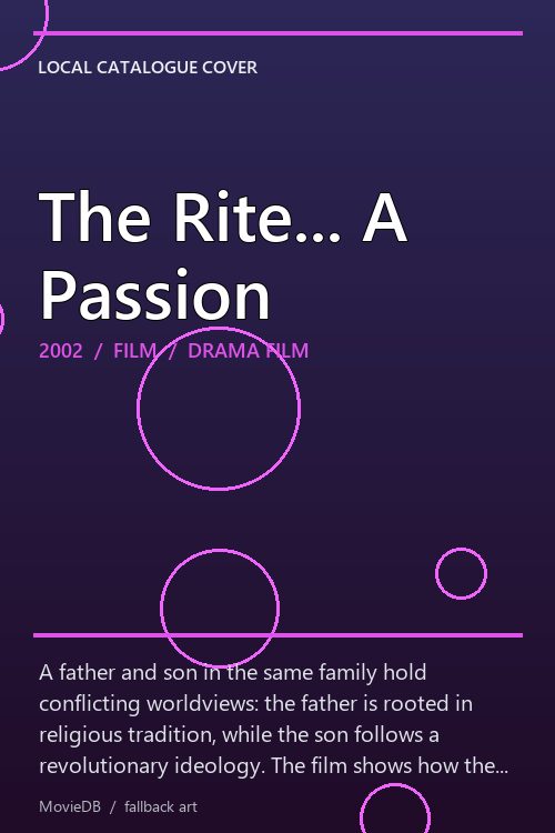The Rite... A Passion poster