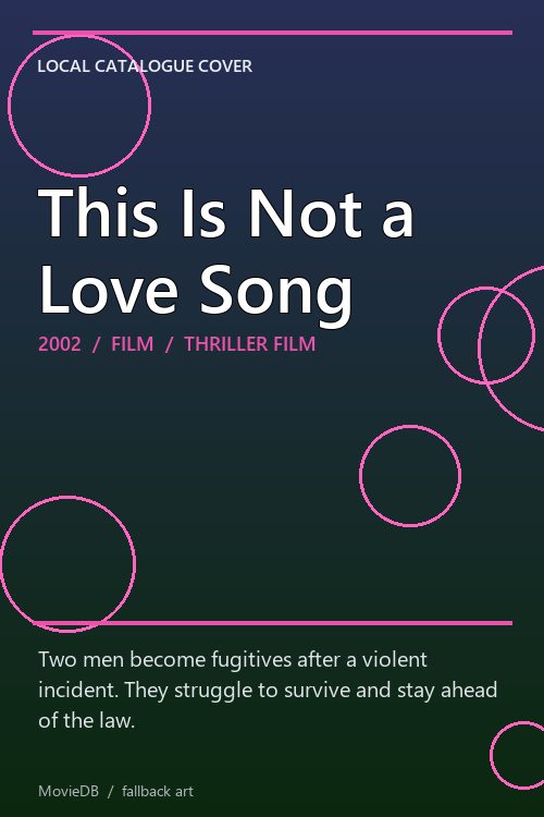 This Is Not a Love Song poster