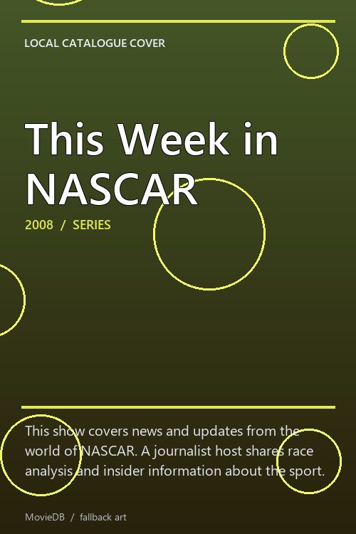 This Week in NASCAR poster