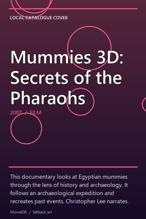 Mummies 3D: Secrets of the Pharaohs poster