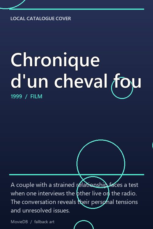 Chronique d'un cheval fou poster
