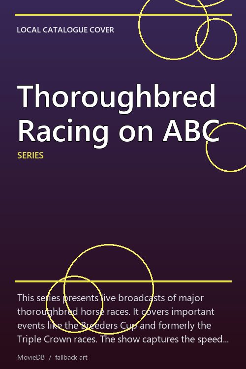 Thoroughbred Racing on ABC poster