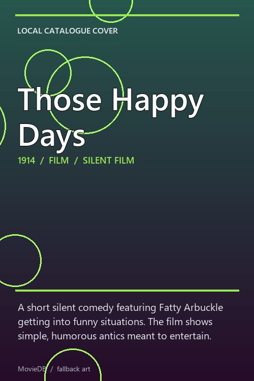 Those Happy Days poster
