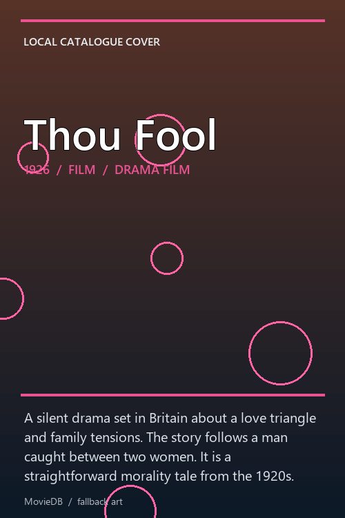 Thou Fool poster