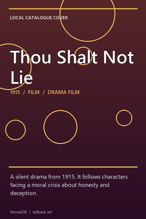 Thou Shalt Not Lie poster