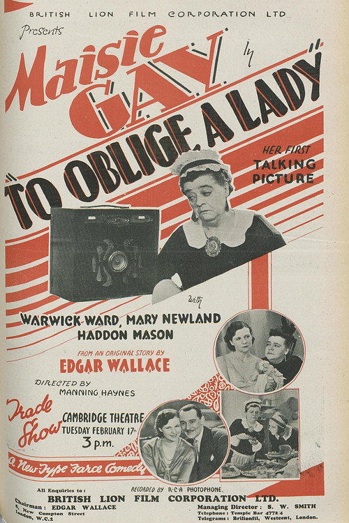 To Oblige a Lady poster