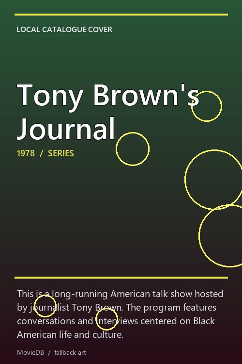 Tony Brown's Journal poster