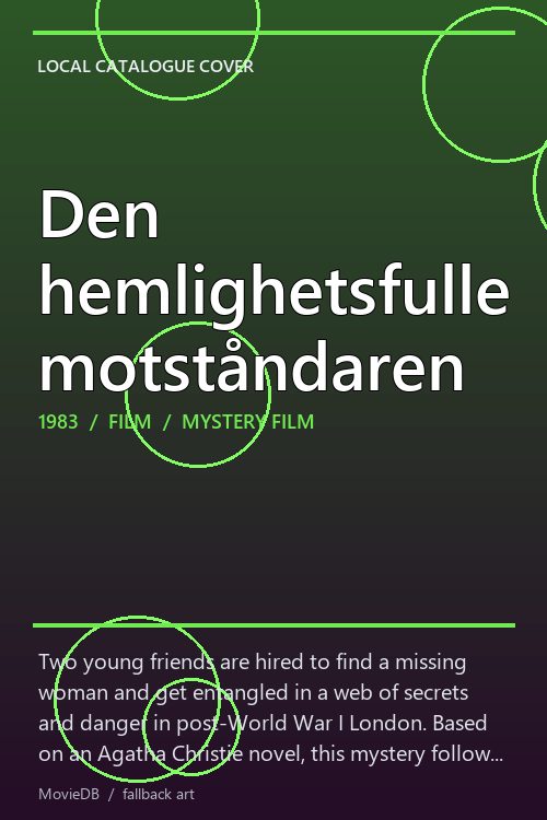Den hemlighetsfulle motståndaren poster