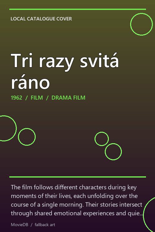 Tri razy svitá ráno poster