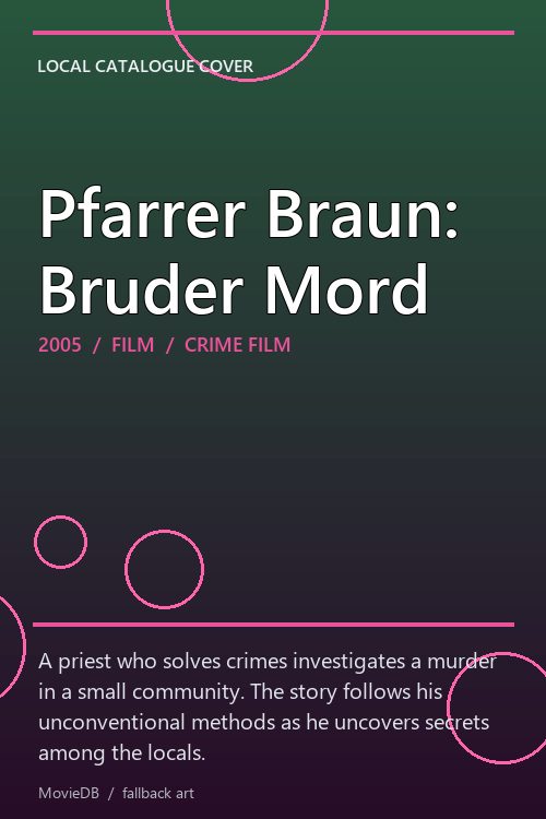 Pfarrer Braun: Bruder Mord poster