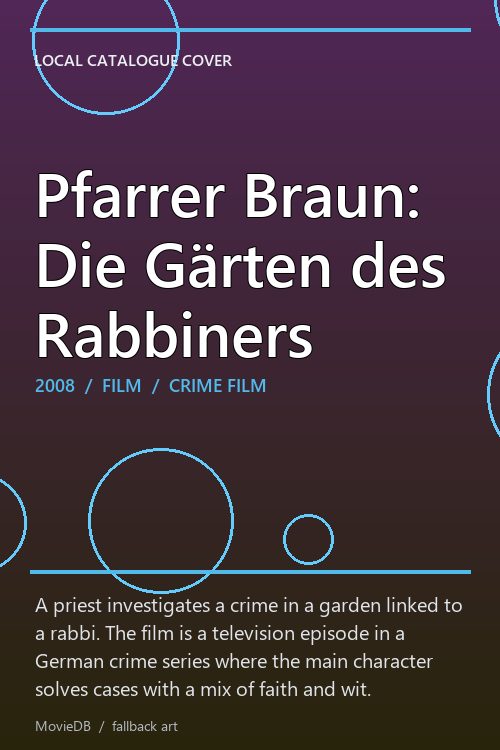 Pfarrer Braun: Die Gärten des Rabbiners poster