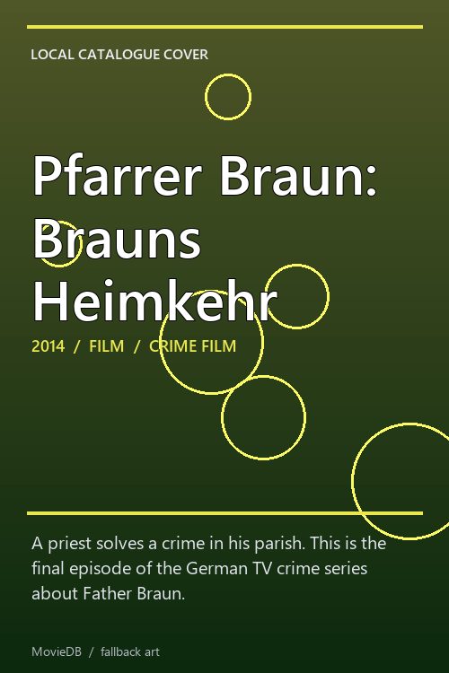 Pfarrer Braun: Brauns Heimkehr poster