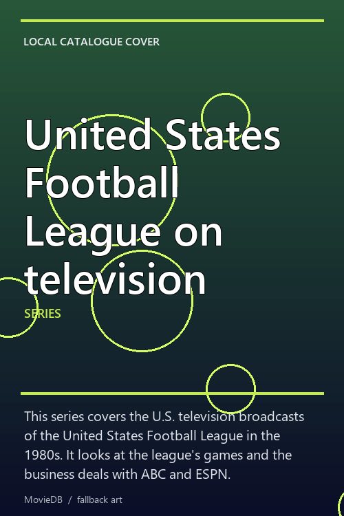 United States Football League on television poster