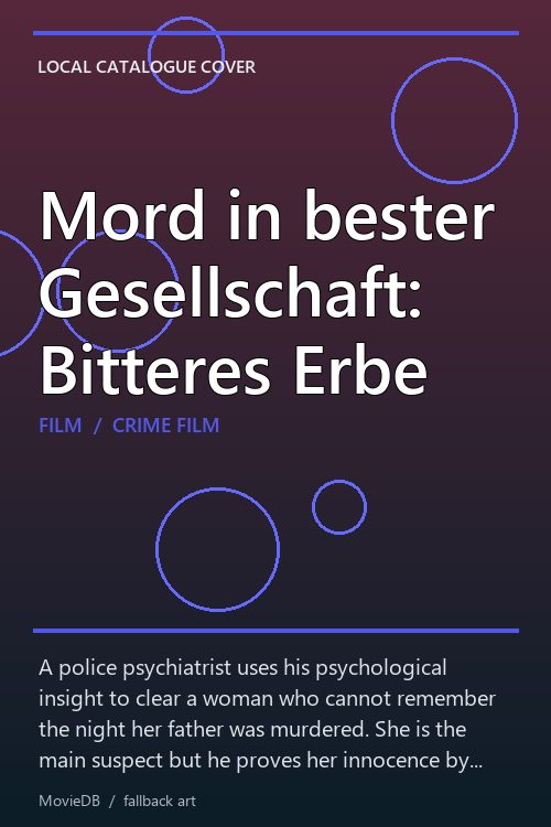 Mord in bester Gesellschaft: Bitteres Erbe poster