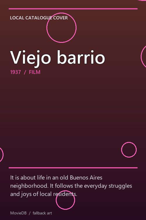Viejo barrio poster
