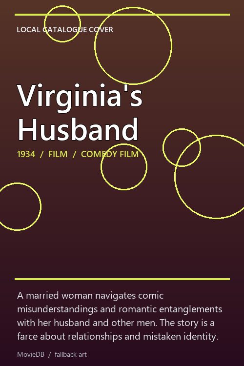 Virginia's Husband poster