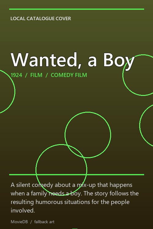 Wanted, a Boy poster