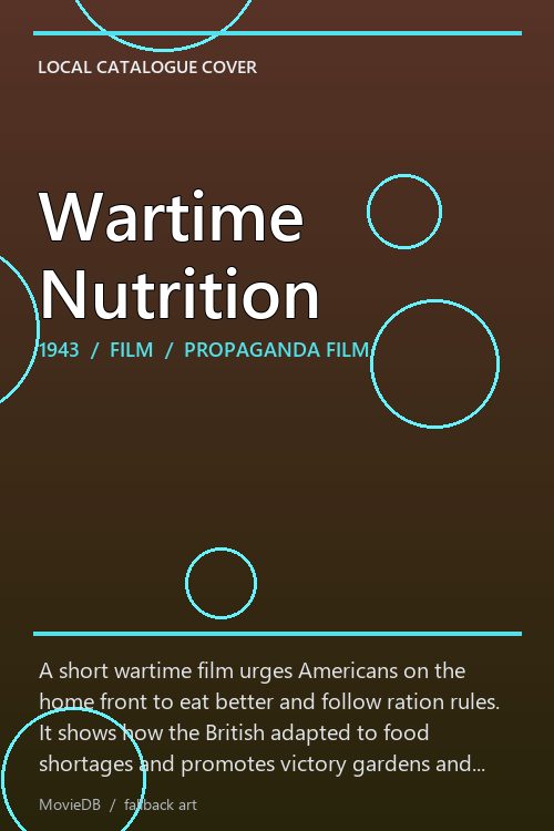 Wartime Nutrition poster