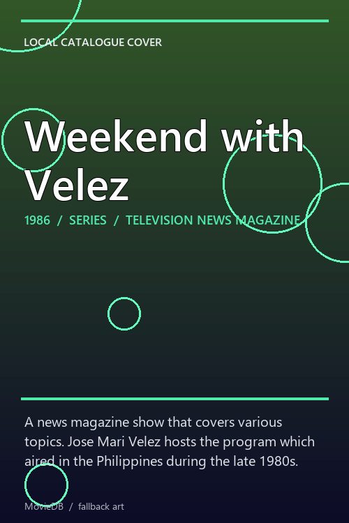 Weekend with Velez poster