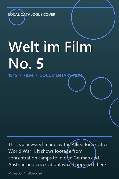 Welt im Film No. 5 poster