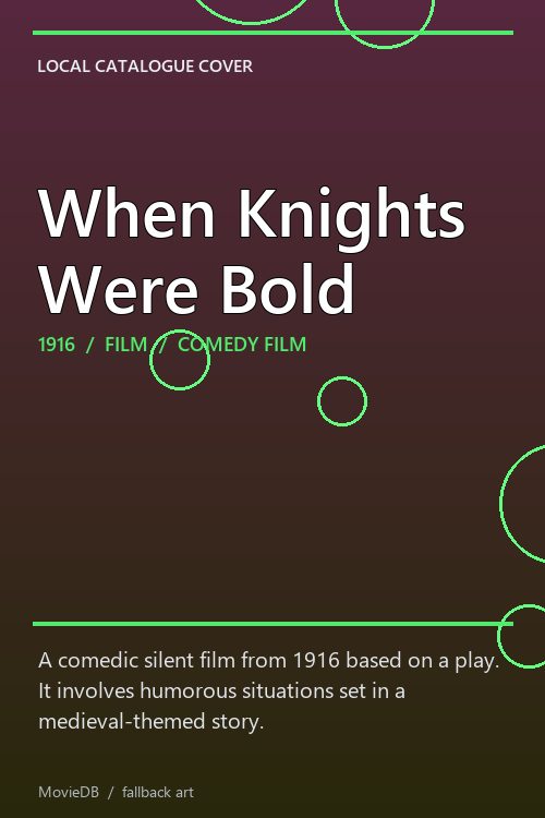 When Knights Were Bold poster