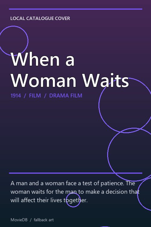 When a Woman Waits poster