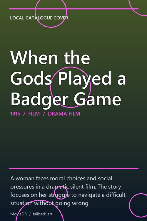 When the Gods Played a Badger Game poster