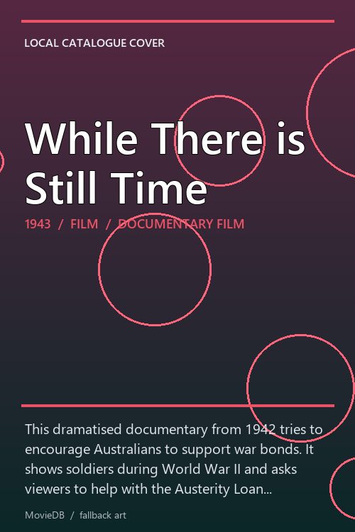 While There is Still Time poster