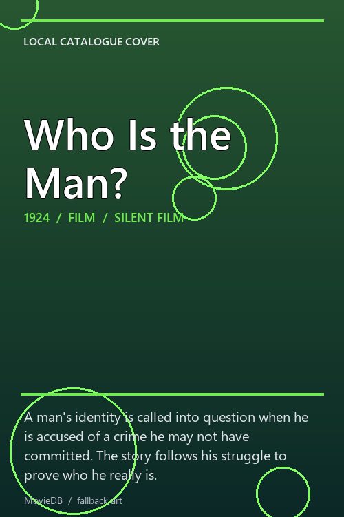 Who Is the Man? poster