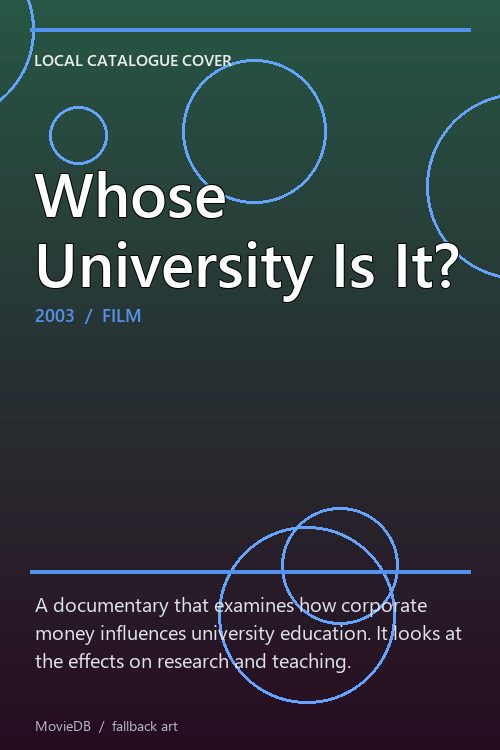 Whose University Is It? poster