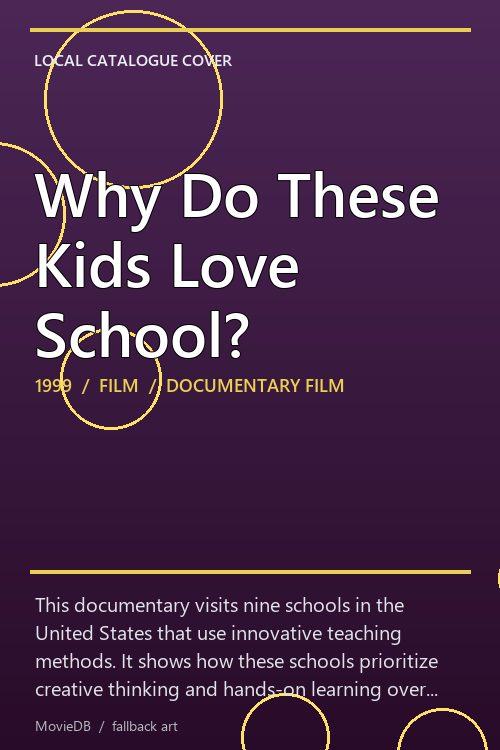 Why Do These Kids Love School? poster