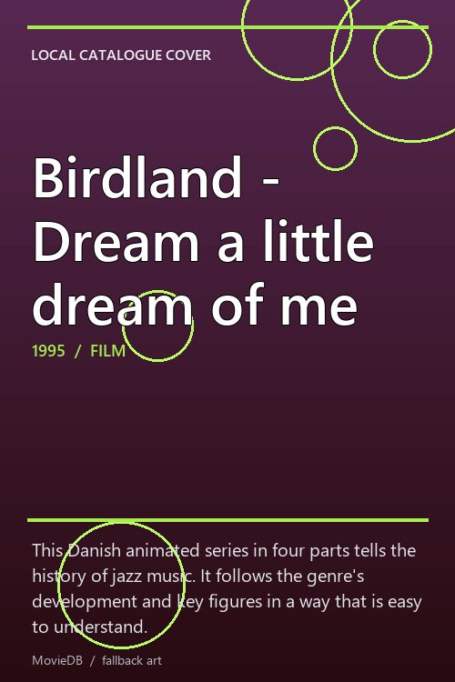 Birdland - Dream a little dream of me poster