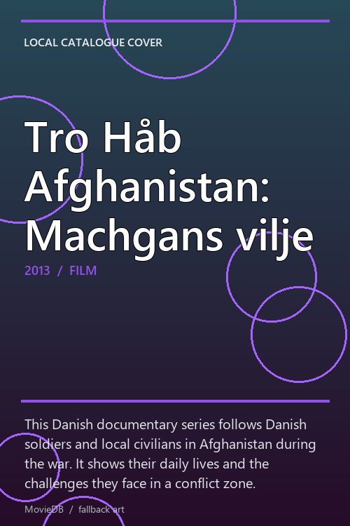 Tro Håb Afghanistan: Machgans vilje poster