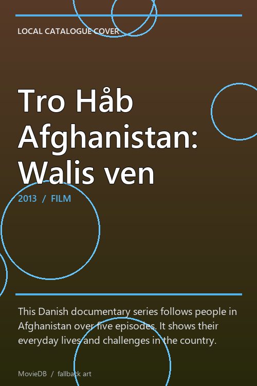 Tro Håb Afghanistan: Walis ven poster