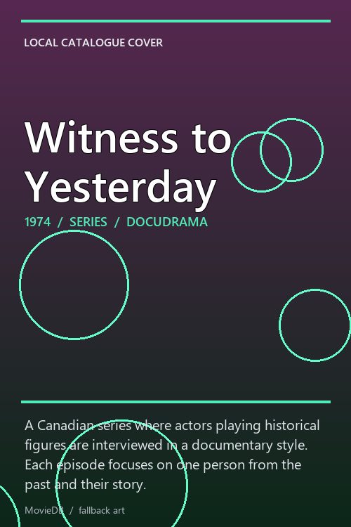 Witness to Yesterday poster
