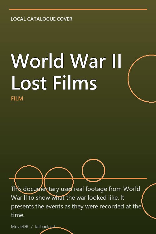 World War II Lost Films poster