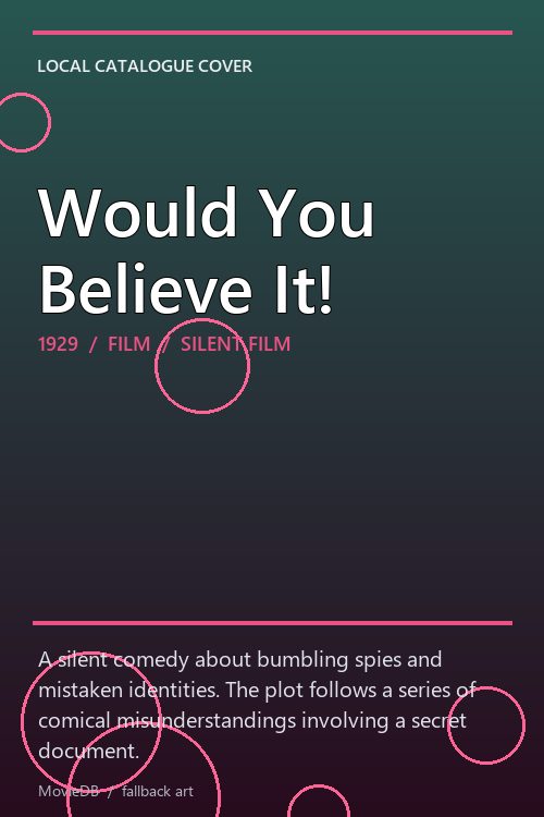 Would You Believe It! poster