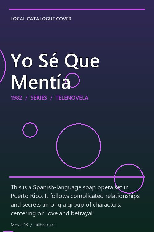 Yo Sé Que Mentía poster