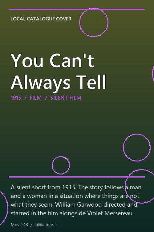You Can't Always Tell poster