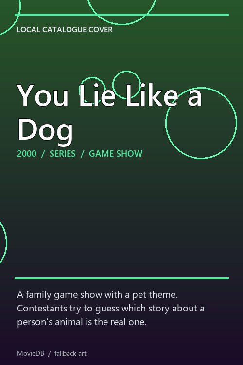 You Lie Like a Dog poster