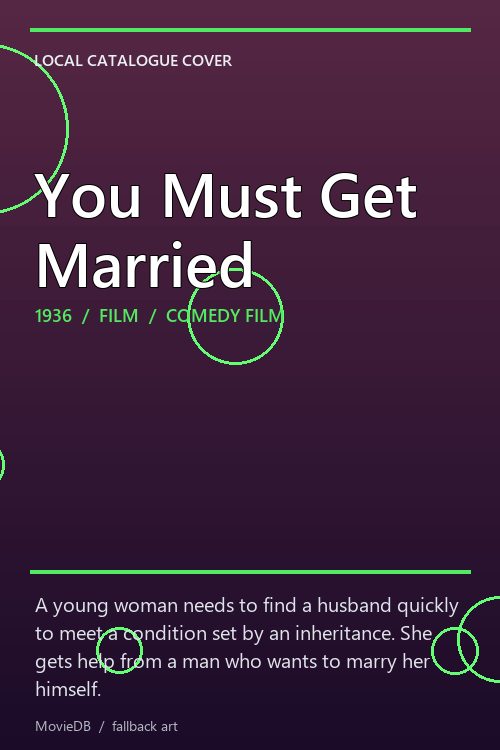 You Must Get Married poster