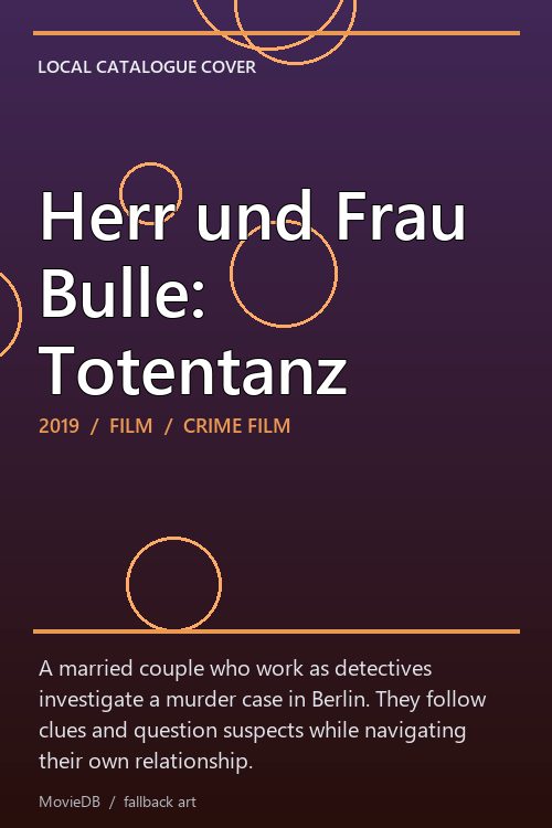 Herr und Frau Bulle: Totentanz poster