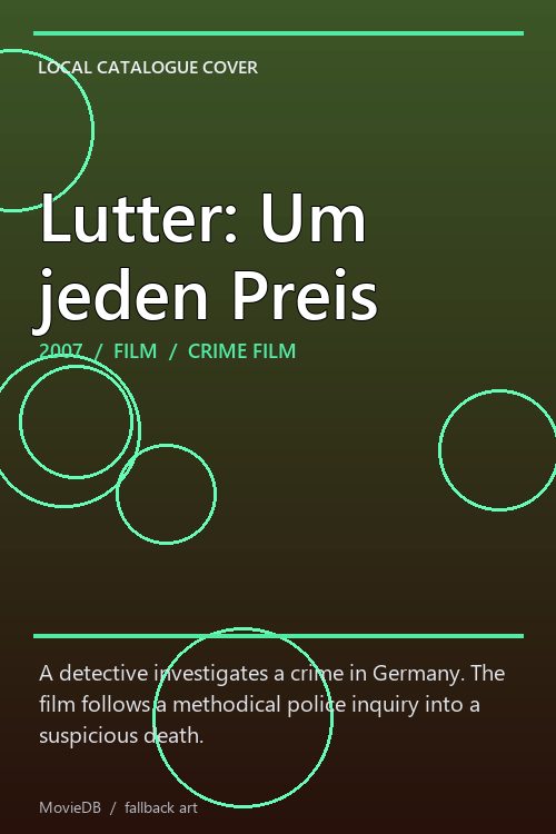 Lutter: Um jeden Preis poster